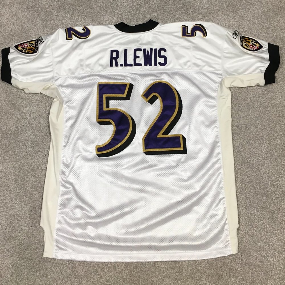 RAY LEWIS BALTIMORE RAVENS NFL AUTHENTIC JERSEY SIZE 52/XXL *HALL OF FAMER*
